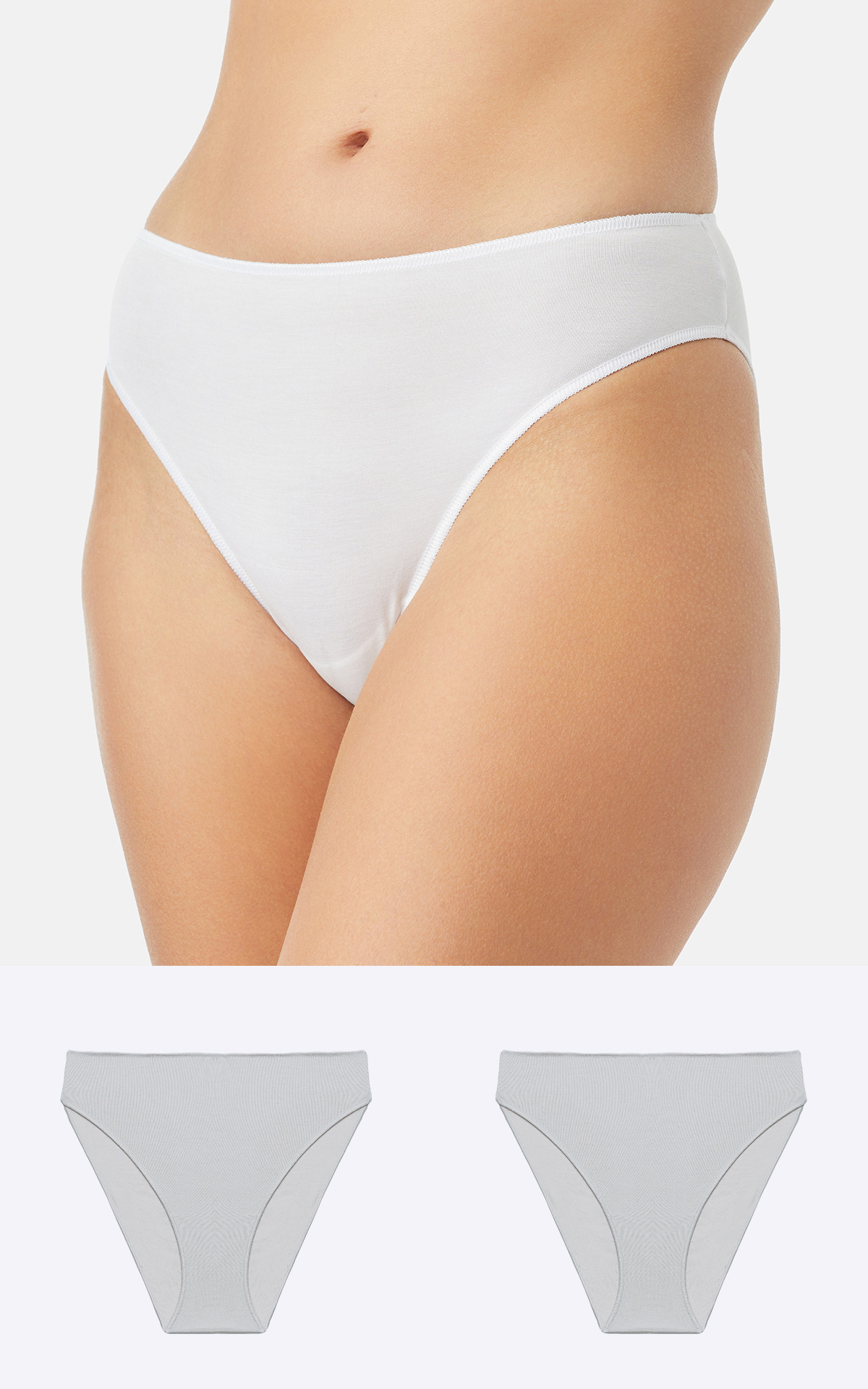 Woman UnderWear Slip Fimelle Women's Brazil Invisible Panties 2 pcs w/  TENCEL™ Modal